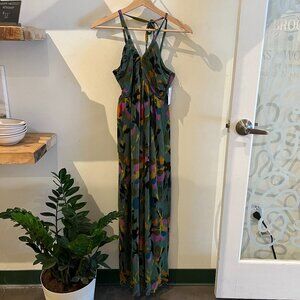 Pleated Colorful Abstract Sincerely Jules Maxi Dress